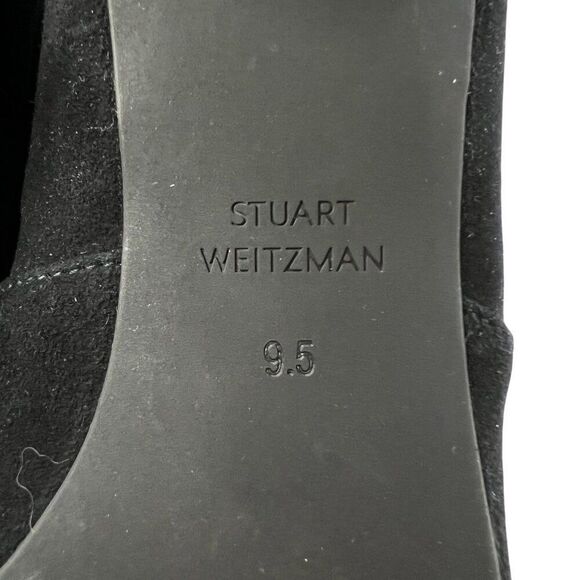 Stuart Weitzman NWOB Lowland Suede Over-The-Knee Boots Black Size 9.5 - Picture 9 of 12